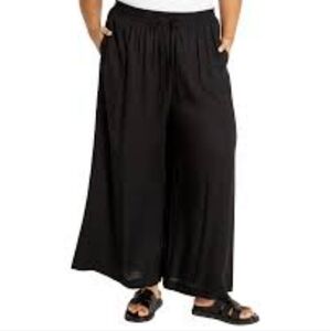 NWT City Chic Wide Leg Pant In Black Size 14